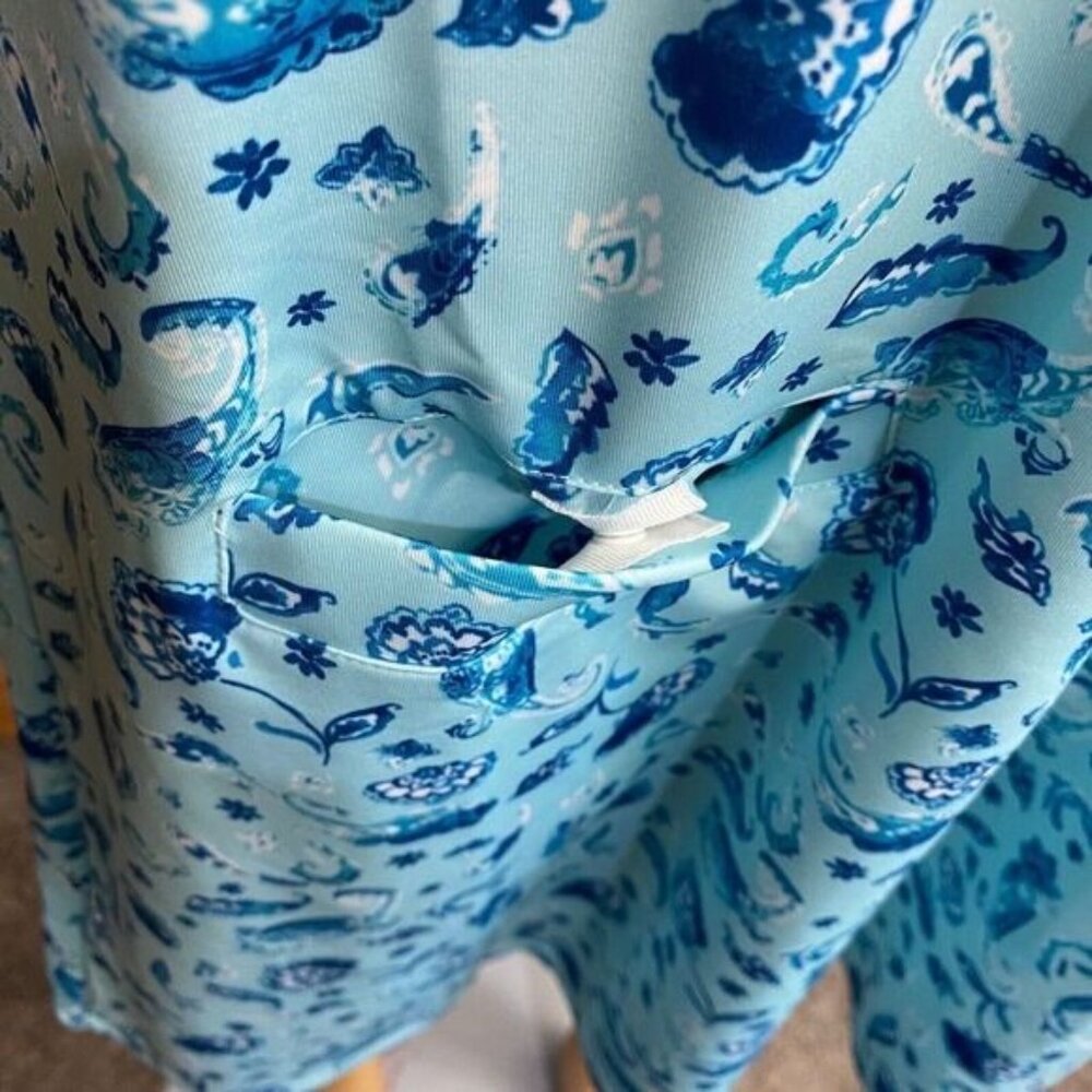 Women's Cabana Life Shift Dress Size M Short Sleeve Pockets Blue,UPF 50 New - Picture 7 of 16